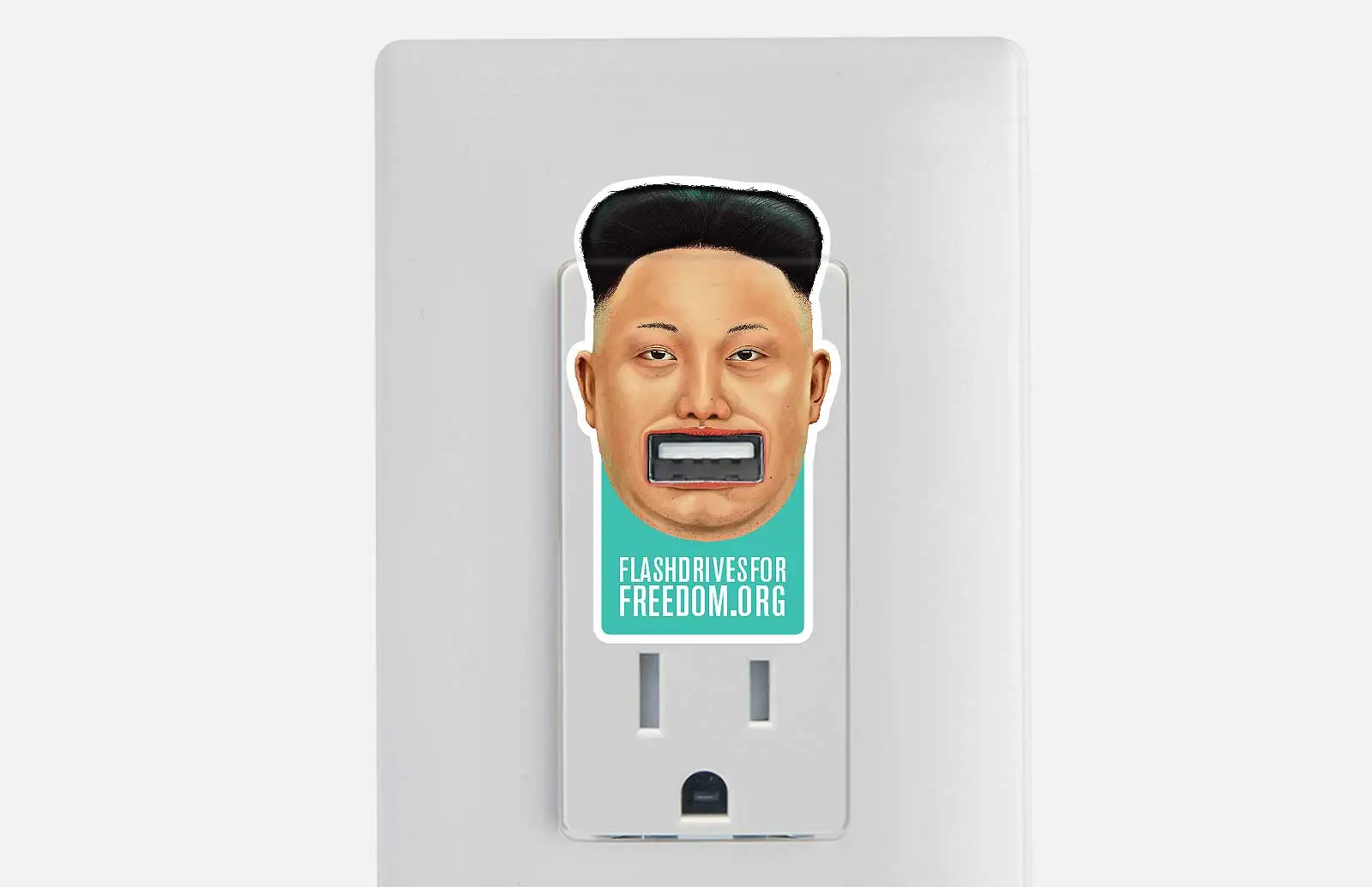 A sticker that turns any USB port into a billboard for the cause