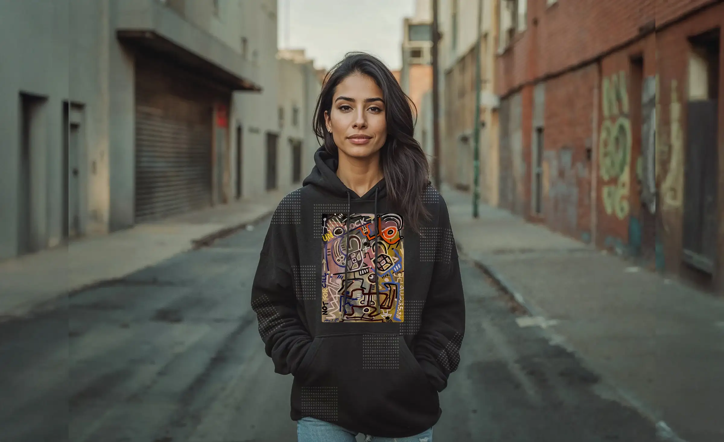 The Eight Thousand Ninety Four hoodie with Halim Flowers' art and 8,094 unlock icons
