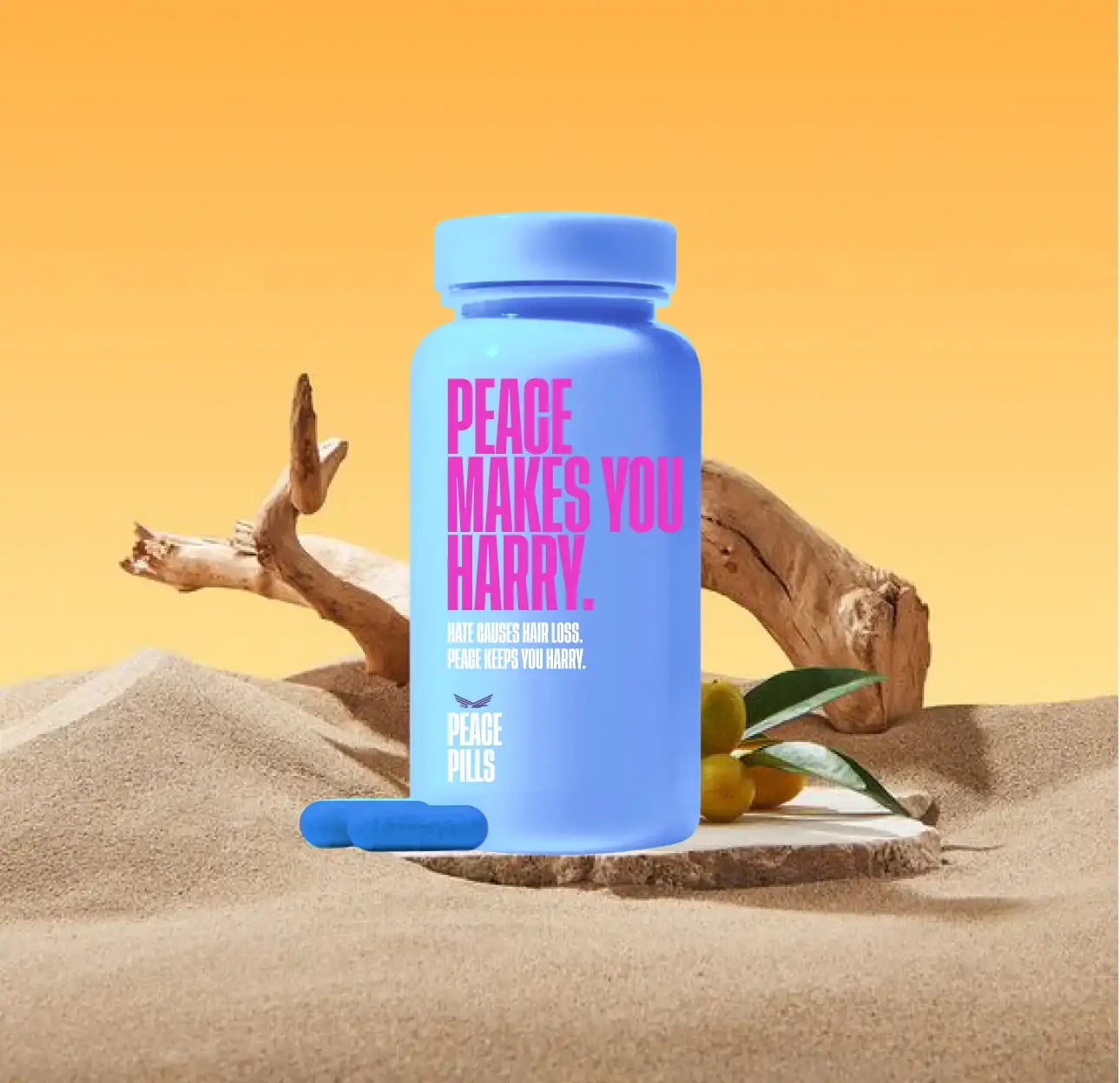 Peace Pills bottle concept