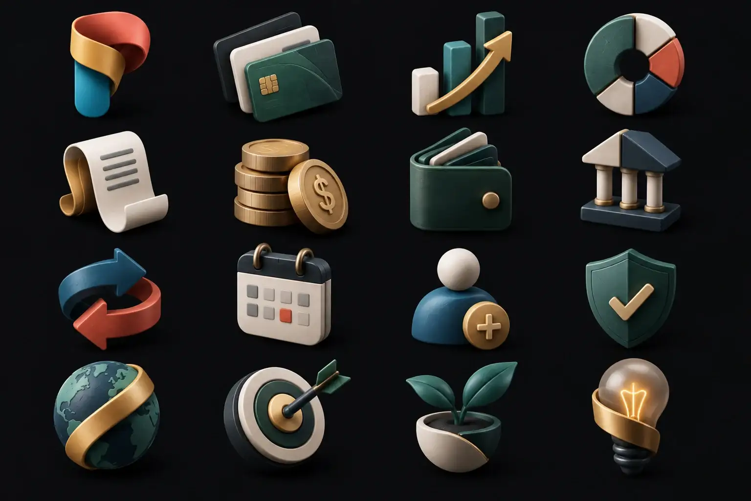 Plata icon set with the Plata mark